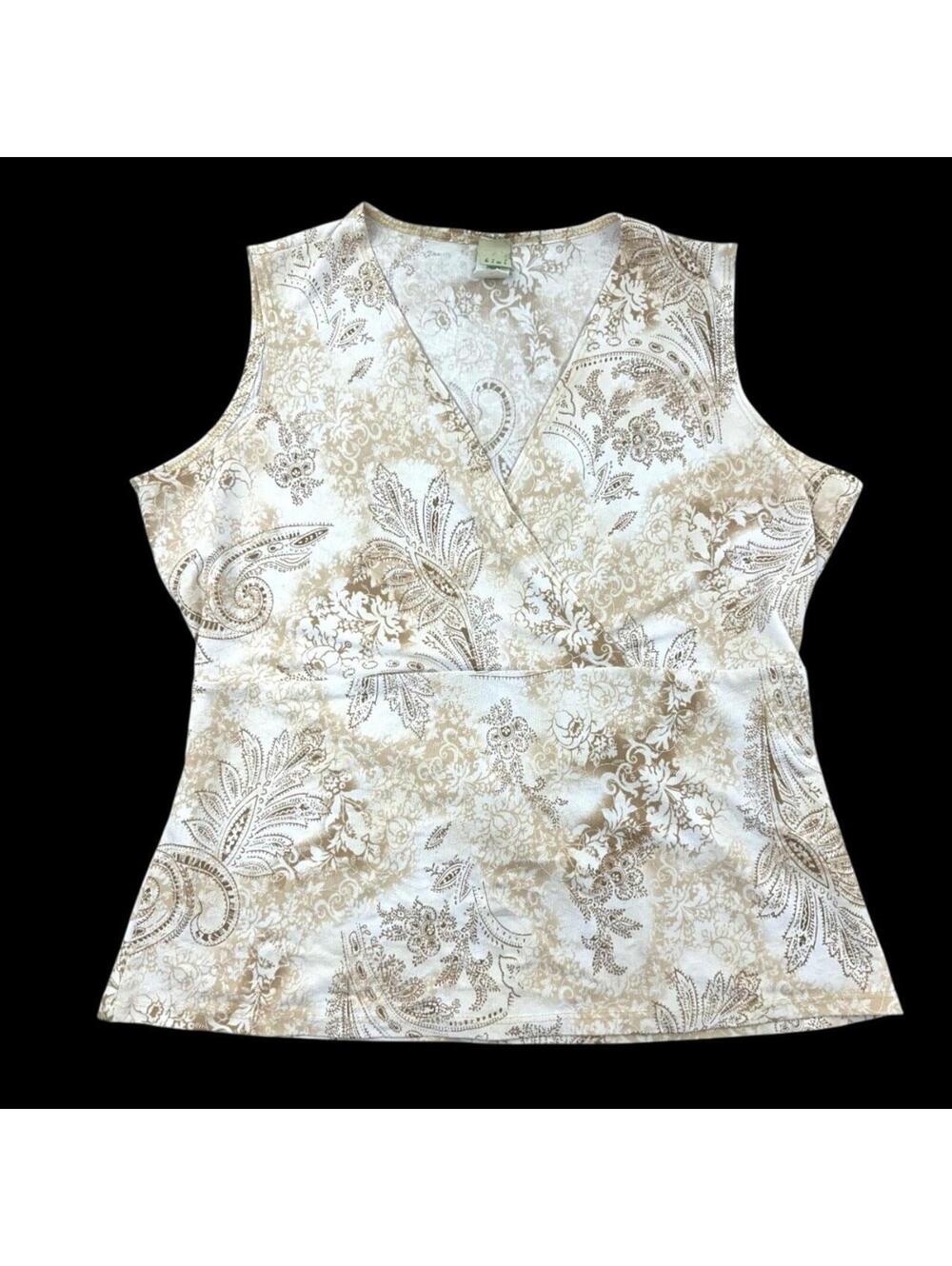 Sleeveless Y2K Paisley Wrap Top